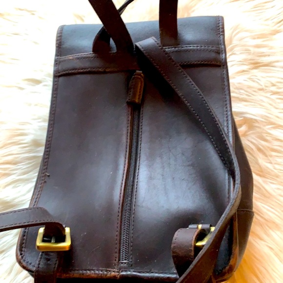 Vintage Dark Brown Leather Backpack - Picture 7 of 12